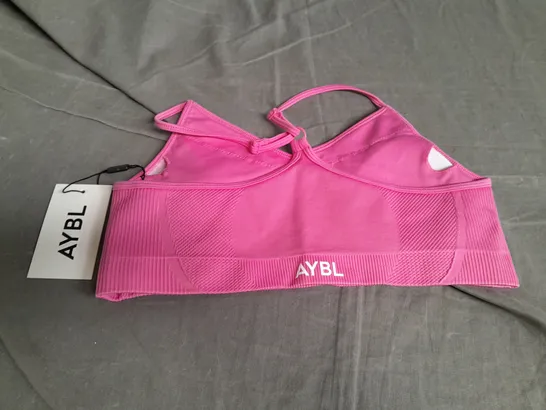 AYBL BALANCE V3 SEAMLESS STRAPPY SPORTS BRA BUBBLEGUM PINK MEDIUM 