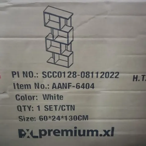 BOXED WHITE BOOKCASE - 1 SET/CTN