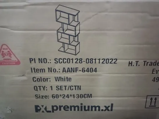 BOXED WHITE BOOKCASE - 1 SET/CTN