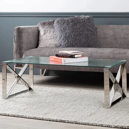 BOXED ADAH RECTANGULAR COFFEE TABLE FOR LIVING ROOM