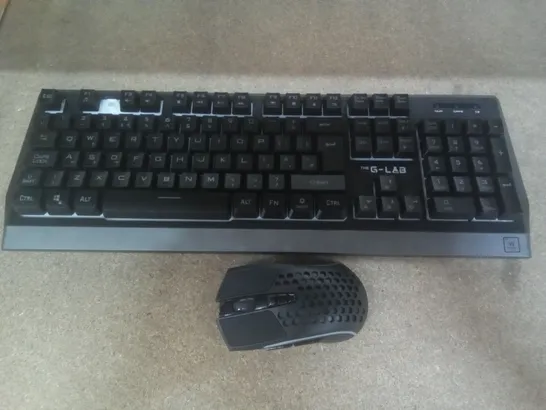 THE G-LAB COMBO TUNGSTEN WIRELESS MOUSE + KEYBOARD 