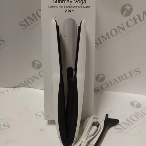 BOXED SUNMAY VOGA CORDLESS HAIR STRAIGHTENER AND CURLER 