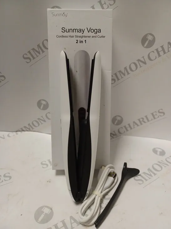 BOXED SUNMAY VOGA CORDLESS HAIR STRAIGHTENER AND CURLER 