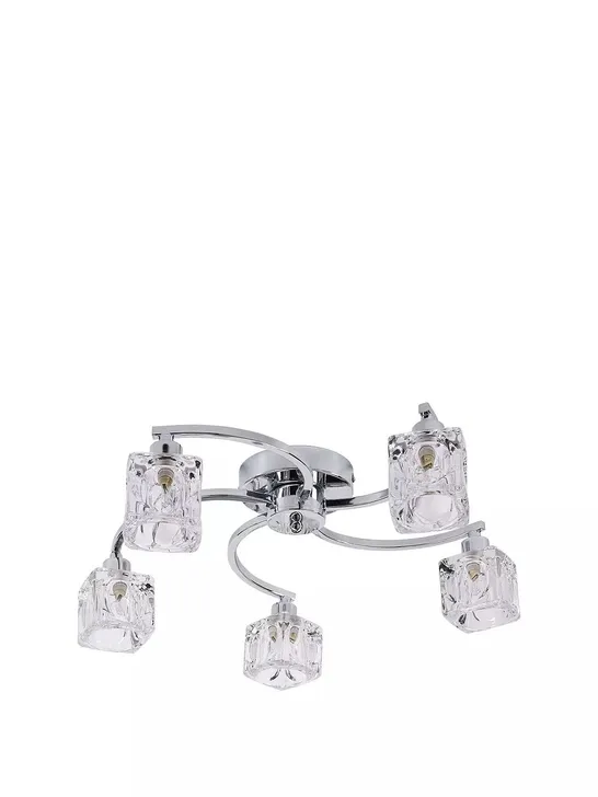 5 LIGHT ICE CUBE CEILING LIGHT  RRP £70