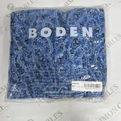 BODEN SMOCKED BODICE MIDI DRESS IN BLUE SIZE 10