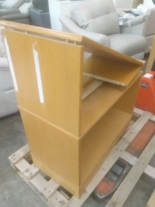 WOODEN 2 SHELF BOOKCASE