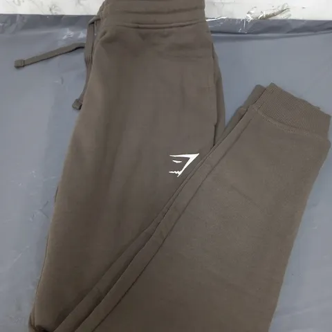 GYMSHARK TRACKSUIT BOTTOMS KHAKI SIZE XS