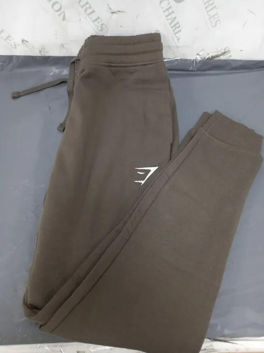 GYMSHARK TRACKSUIT BOTTOMS KHAKI SIZE XS