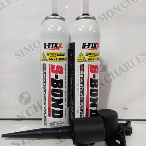 LOT OF 2 SFIXX S-BOND NO GUN 3-IN -1 SEALANT ADHESIVE AND FILLER