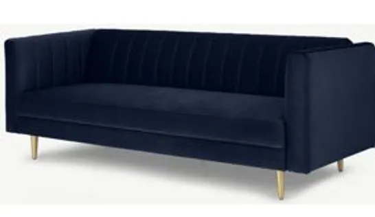 BRAND NEW BOXED MADE AMICIE MONARCH BLUE VELVET SOFA BED(2 BOXES)