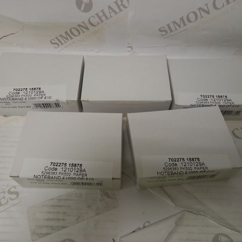 SET OF 5 BOXES OF £10 PAPER NOTEBANDS