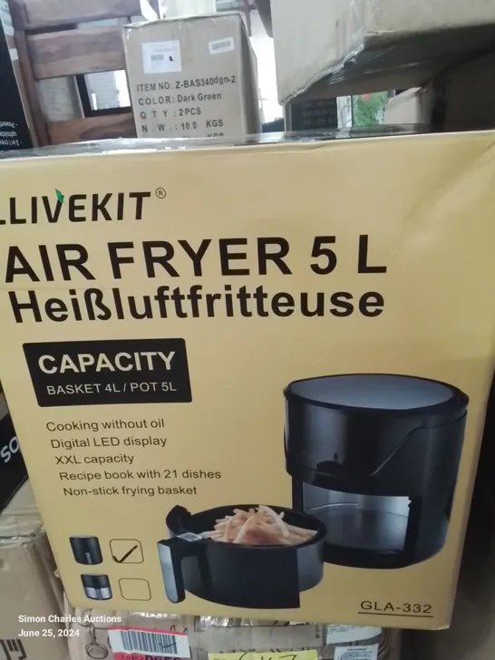 BOXED 5L FAMILY SIZE LARGE AIR FRYER WITH DIGITAL DISPLAY 