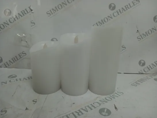 OUTLET HOME REFLECTIONS SET OF 3 LED PILLAR CANDLES