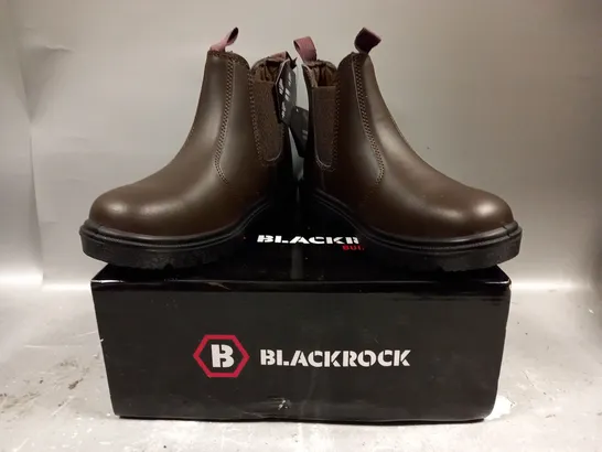 BOXED PAIR OF BLACKROCK DEALER BOOTS IN BROWN UK SIZE 6