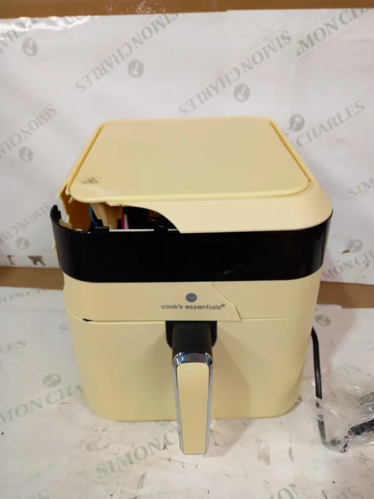 COOKS ESSENTIALS AIR FRYER IN YELLOW ( VISABLE DAMAGE)