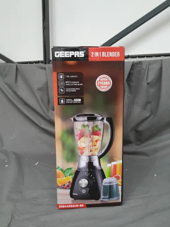 BOXED GEEPAS 2-IN-1 BLENDER GSB44092UK-BK