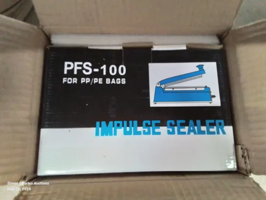 A BOXED PFS-100 IMPULSE SEALER