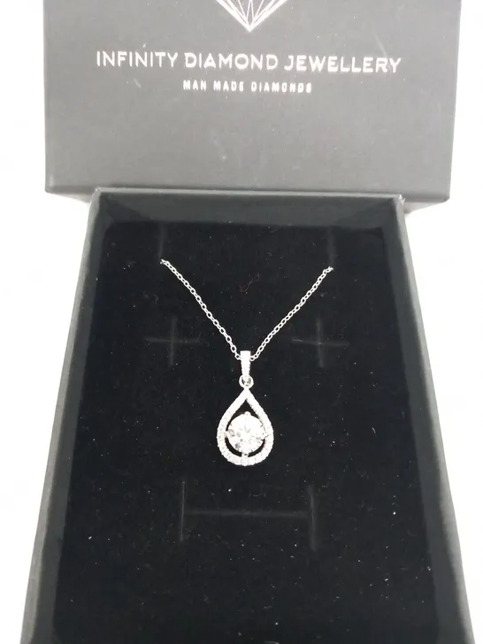 BOXED INFINITY DIAMONDS NECKLACE