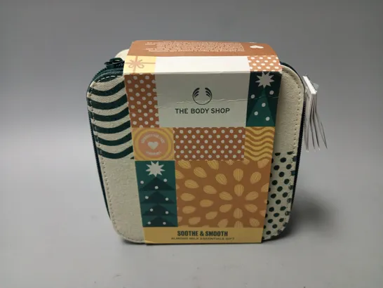 BOXED THE BODY SHOP SOOTHE & SMOOTH ALMOND MILK ESSENTIALS GIFT