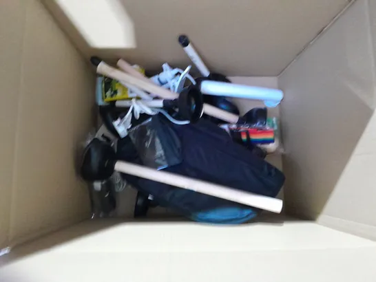 BOX OF APPROX. 20 HOUSEHOLD ITEMS TO INCLUDE KINETICO WATER CARTRIDGS, SINK PLUNGERS, BOBBLE OFF LINT REMOVER