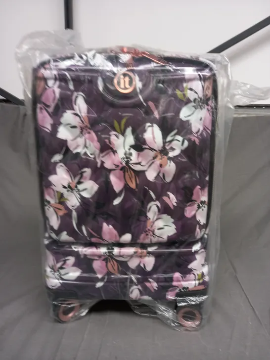 IT LUGGAGE FLORAL PATTERN SUITCASE ON WHEELS