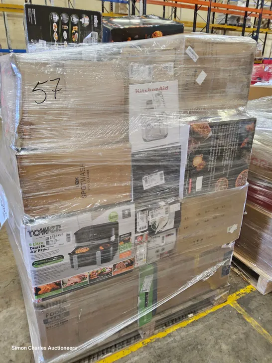 PALLET OF APPROXIMATELY 58 UNPROCESSED RAW RETURN HOUSEHOLD AND ELECTRICAL GOODS TO INCLUDE;