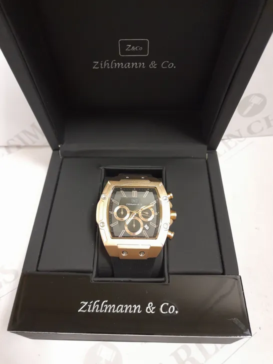 MENS ZIHLMANN & CO Z911 WATCH – CHRONOGRAPH MOVEMENT  – 3ATM – QUICK RELEASE RUBBER STRAP – 3ATM WATER RESISTANT 