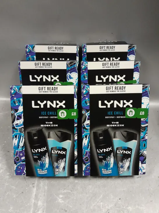 6 LYNX ICE CHILL THE SIDEICK GIFT SETS 