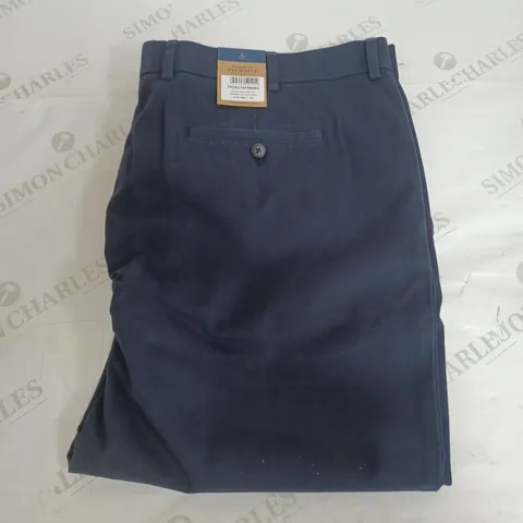 CHARLES TYRWHITT FRENCH NAVY SLIM FIT NON IRON CHINOS - 40W 32L