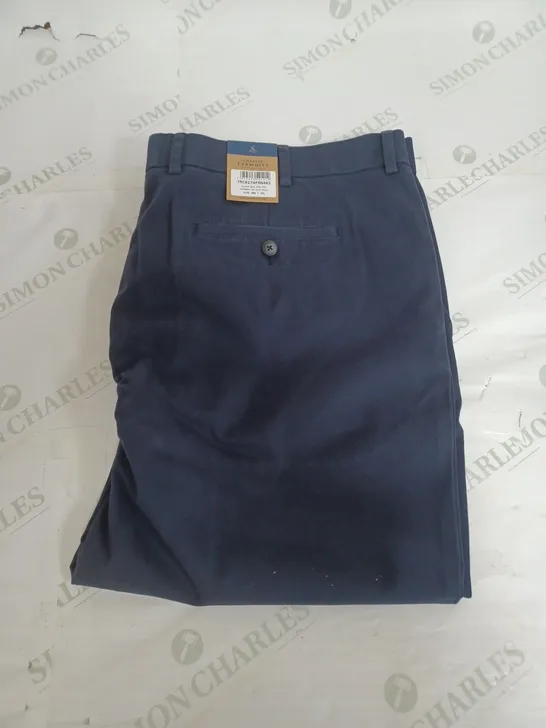 CHARLES TYRWHITT FRENCH NAVY SLIM FIT NON IRON CHINOS - 40W 32L