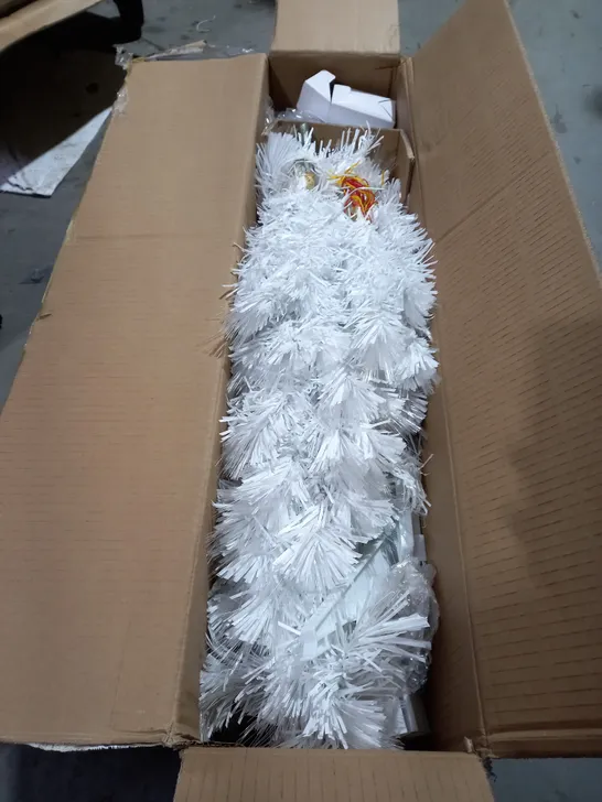 FESTIVE 5FT WHITE FIBRE OPTIC CHRISTMAS TREE WITH STAR TOPPER RRP £112.99