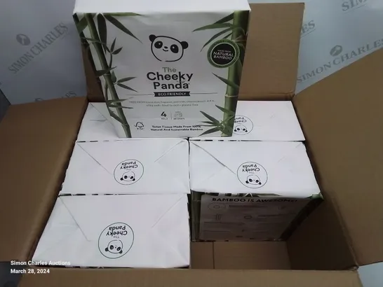 BRAND NEW BOXED THE CHEEKY PANDA TOILET TISSUE - 6 PACKS OF 4