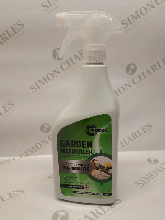 THREE BOTTLES OF WEEDKIL GARDEN WEEDKILLER 1 LITRE