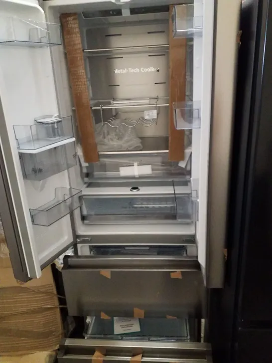 HISENSE FREESTANDING FRENCH DOOR FRIDGE FREEZER - UNPROCESSED RAW RETURN 