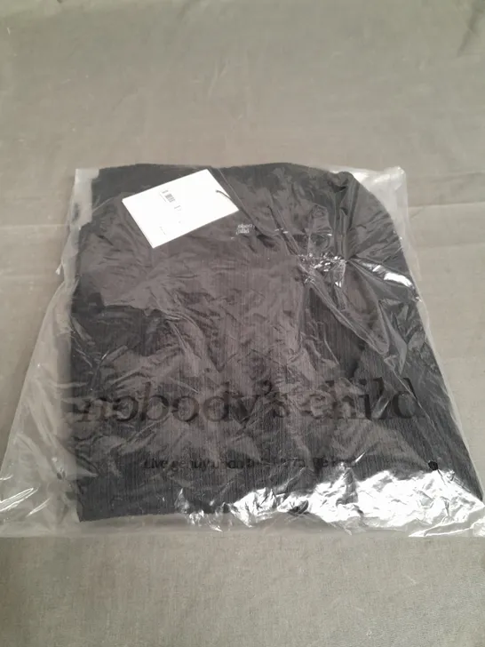 SEALED NOBODYS CHILD BLACK REED L/S TOP - UK 8 