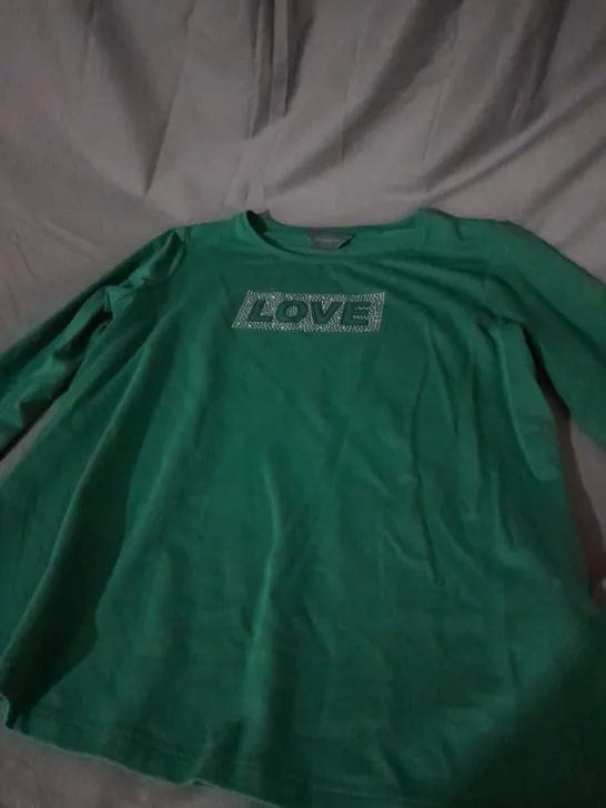 RUTH LANGSFORD LOVE TOP IN EMERALD SIZE S