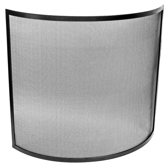 BAGGED CURVED 1 PANEL STEEL FIREPLACE SCREEN 