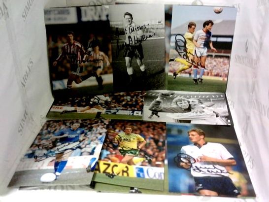 LARGE COLLECTION OF ASSORTED SIGNED FOOTBALLER PHOTOGRAPHS TO INCLUDE; JOHN WARK, MICK MARTIN, MATT LE TISSIER AND TREVOR BROOKING