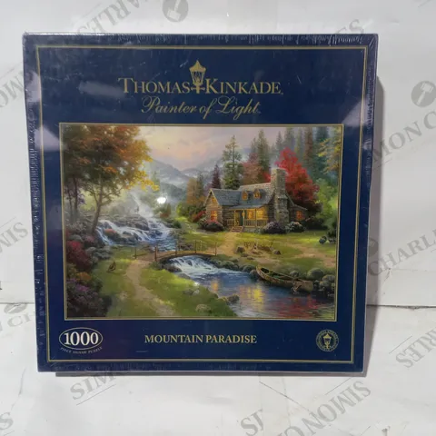 THOMAS KINKADE PAINTER OF LIGHT MOUNTAIN PARADISE 1000 PIECE JIGSAW PUZZLE