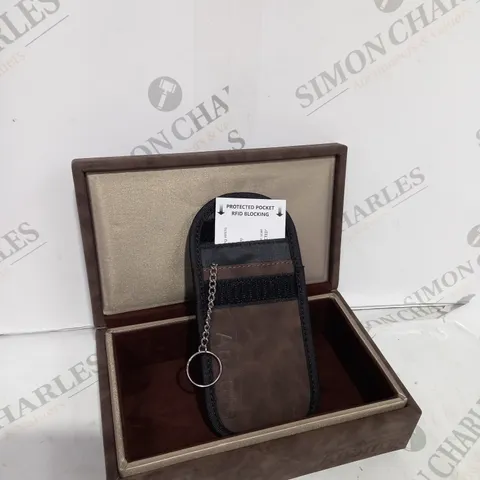 BOXED BROWN ANTI THEFT ANTI SCAN KEY PROTECTOR 