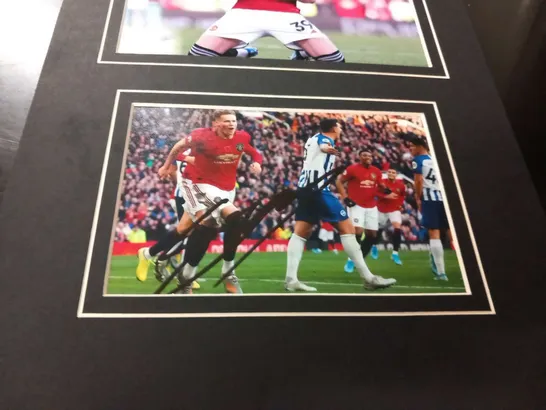 MOUNTED SCOTT MCTOMINAY SIGNED TWO PHOTO COLLAGE