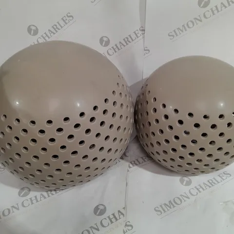 K BY KELLY HOPPEN SET OF 2 INDOOR OUTDOOR ORBS 25CM AND 30CM - TAUPE