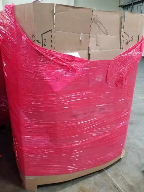 PALLET OF ASSORTED PRODUCTS INCLUDING PLAYPEN, FRUIT BASKET, AREA RUG, KIT BAG, TOILET PAPER STORAGE 