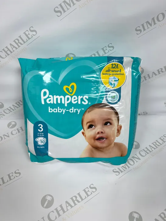 PAMPERS BABY DRY SIZE 3 30PC NAPPIES