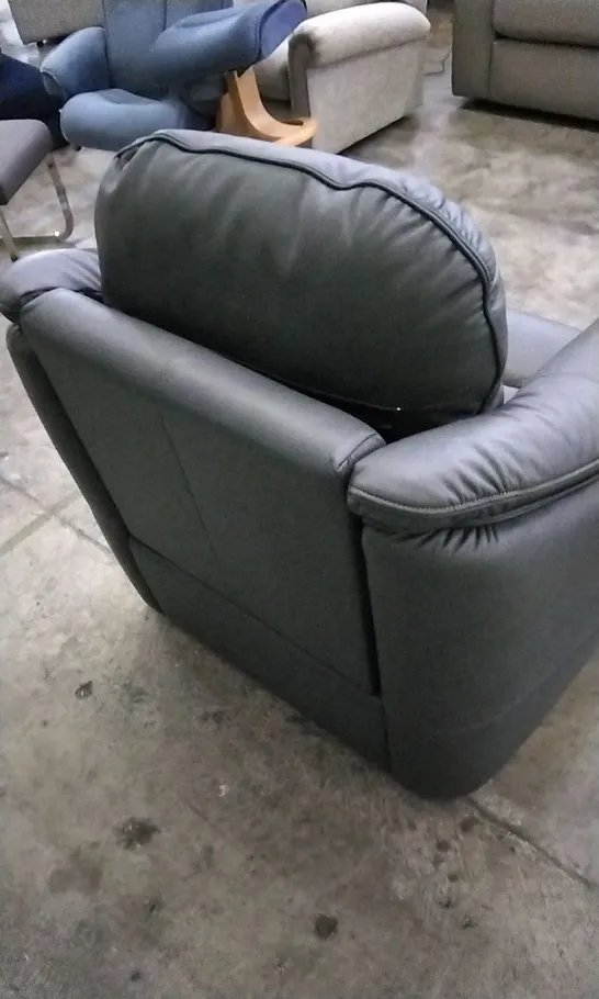 QUALITY BRITISH DESIGNED & MANUFACTURED G PLAN JACKSON POWER RECLINER ARMCHAIR CAMBRIDGE PETROL BLUE LEATHER