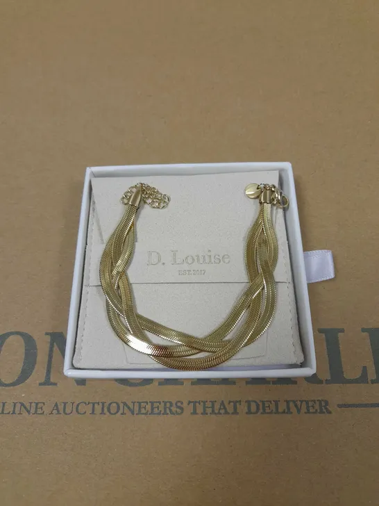 BOXED D. LOUISE ROPE GOLD EFFECT BRACELET 