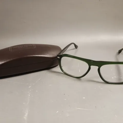 LONDON RETRO FRIERN CRYSTAL OLIVE PRESCRIPTION GLASSES 