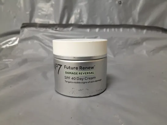 NO7 FUTURE RENEW DAMAGE REVERSAL SPF 40 DAY CREAM 50ML