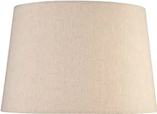 BOXED QUEENSWOOD 30cm LINEN DRUM TABLE LAMP SHADE 