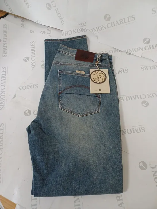 PRETTY GREEN WASHED SLIM FIT  JEANS SIZE 34R